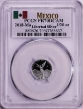 2018-Mo Mexico Proof 1/20 oz Silver Libertad Coin PCGS PR70DCAM