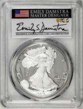 2021-S Type 2 $1 American Silver Eagle Coin PCGS PR70DCAM Emily Damstra Signature FS