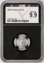 2007 $10 Platinum American Eagle Coin NGCX Mint State 9.9