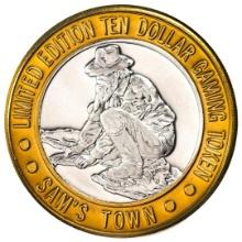 .999 Silver Sam Boyd's Sam's Town Las Vegas $10 Casino Gaming Token Limited Edition