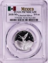 2018-Mo Mexico Proof 1/4 oz Silver Libertad Coin PCGS PR70DCAM