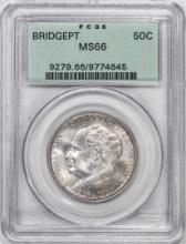 1936 Bridgeport Centennial Commemorative Half Dollar Coin PCGS MS66 Old Green Holder