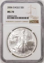 2006 $1 American Silver Eagle Coin NGC MS70