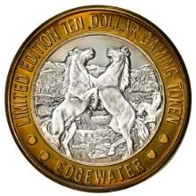 .999 Fine Silver Edgewater Laughlin, Nevada $10 Limited Edition Gaming Token