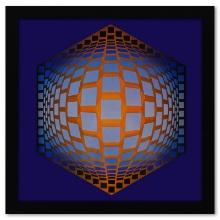 Victor Vasarely "Tegla - Hat La Serie Structures Universelles L'Hexagone" Mixed Media