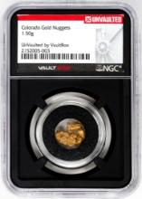 Lot of Colorado Gold Nuggets 1.50 Grams Total Weight NGC Vaultbox Unvaulted