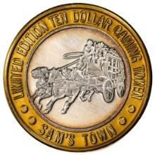 .999 Silver Sam Boyd's Sam's Town Las Vegas $10 Casino Gaming Token Limited Edition