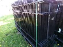 New (24) Sections of Wrought Iron Look Steel Fencing, 9' Sections  (4642)