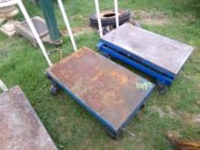 Blue 550 LB Hydraulic Lifting Platform Cart (5272)