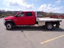 2014 Ram 5500, 4 WD, Crew Cab, 6.7 Cummins Dsl. Engine w/Eby 9' Alum. Flatb