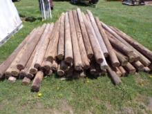 Group of Approx. 70 4'' x 7' Fence Posts, Used, Still Good (5574)
