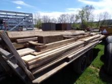 Group of Mixed Rough Cut Lumber, Some is Hardwood and Some is Blocking (510