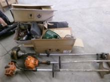 (3) String Trimmers-(2) Stihl and (1) Echo, (6) Boxes of Tools and Hardware