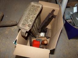 Box Of Antique Tools & A Pencil Sharpener,  (Garage)