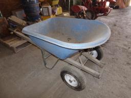 Blue Poly 2 Wheeled Wheel Barrow (Lower Barn)