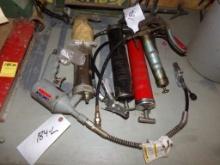 Group of (4) Grease Guns, (1) is Pneumatic (In Trailer)