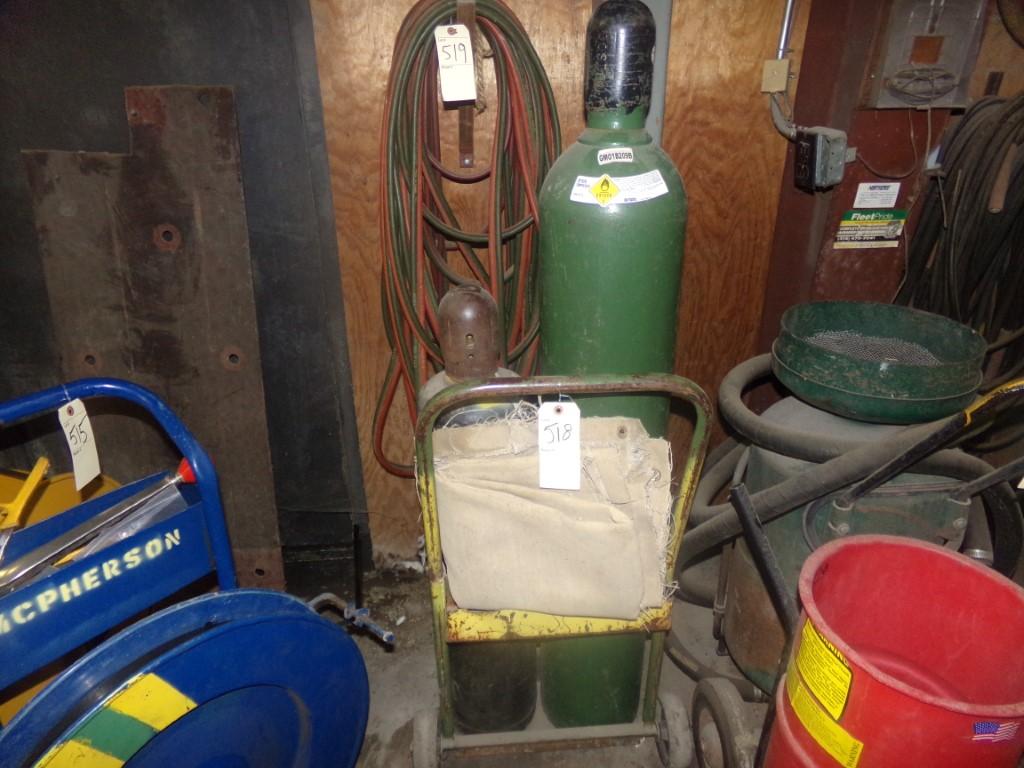 (2) Welding Tanks and Cart (No Regulators, Etc) and Blanket (Bay 2)