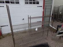 (2) 3-Tier Wire Racks, 5'x14'' (Outside)