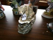 Ski Country Creme de Menthe Snow Leopard Decanter