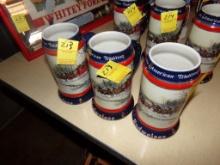 (3) Budweiser Steins (3 xs Bid Price)