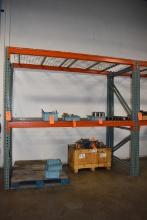 STEEL PALLET RACKING WITH WIRE SHELVING, 48"D x 8'W x 8'H,