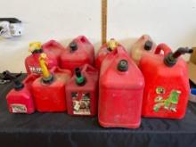 Gasoline Cans 9 pieces