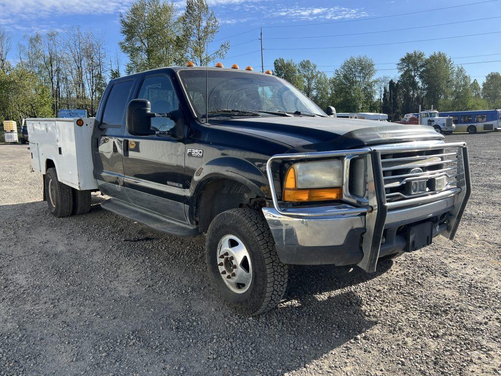 1999 Ford F350 SD Crew Cab 4x4 Utility Truck