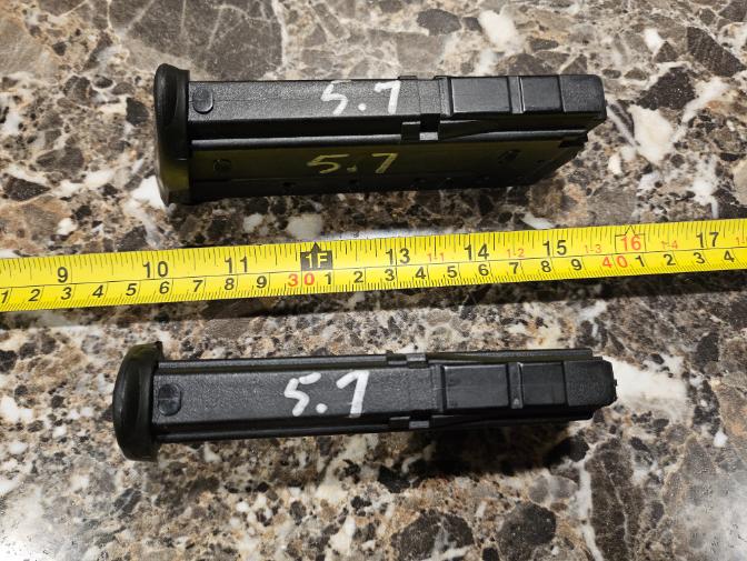 Lot of (2) 5.7 x 28 Pistol Magazines (20 Round) DW