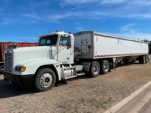 Combo:1995 Freightliner & 1992 Wilson PaceSetter Grain Trailer