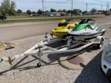 2003 Kawasaki Ultra 150 & 1997 SeaDoo XP on Dual Jetski Trailer