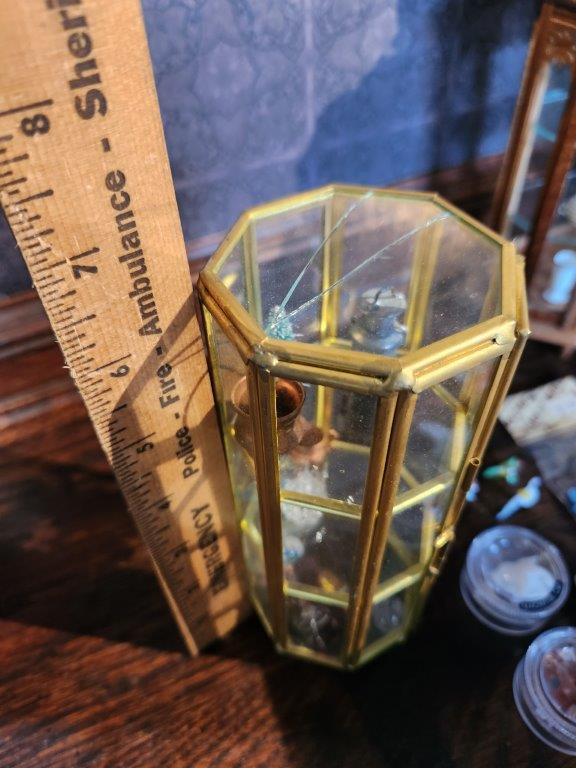 Pair Small Table Top Curio Display Cases