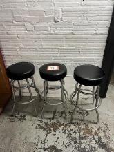 Trio Metal Base Cushion Top Bar Stools