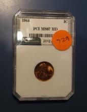 1944 LINCOLN CENT PCI MS-67 RED