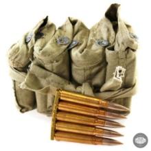 70 Rounds 8mm Mauser Cloth Bandoleer Ammunition