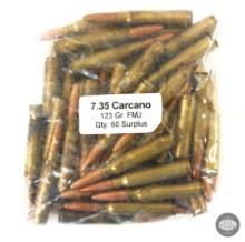 60 Rounds 7.35 Carcano Ammunition