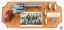 Texas Rangers Display with Model Single Action Army and Cartridges - Non-Firearm
