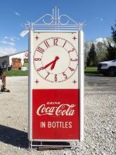 Drink Coca-Cola In Bottles Clock Sign