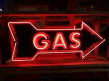 Gas Arrow Neon Sign