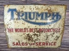 Triumph Motorcycle Sales and Service Sign