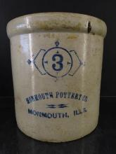 Monmouth Pottery 3 gal Crock