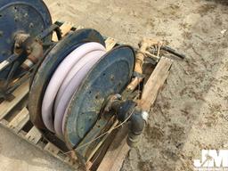 FUEL/LUBE HOSE REEL WITH HOSE AND NOZZLE, HANNY REEL SN