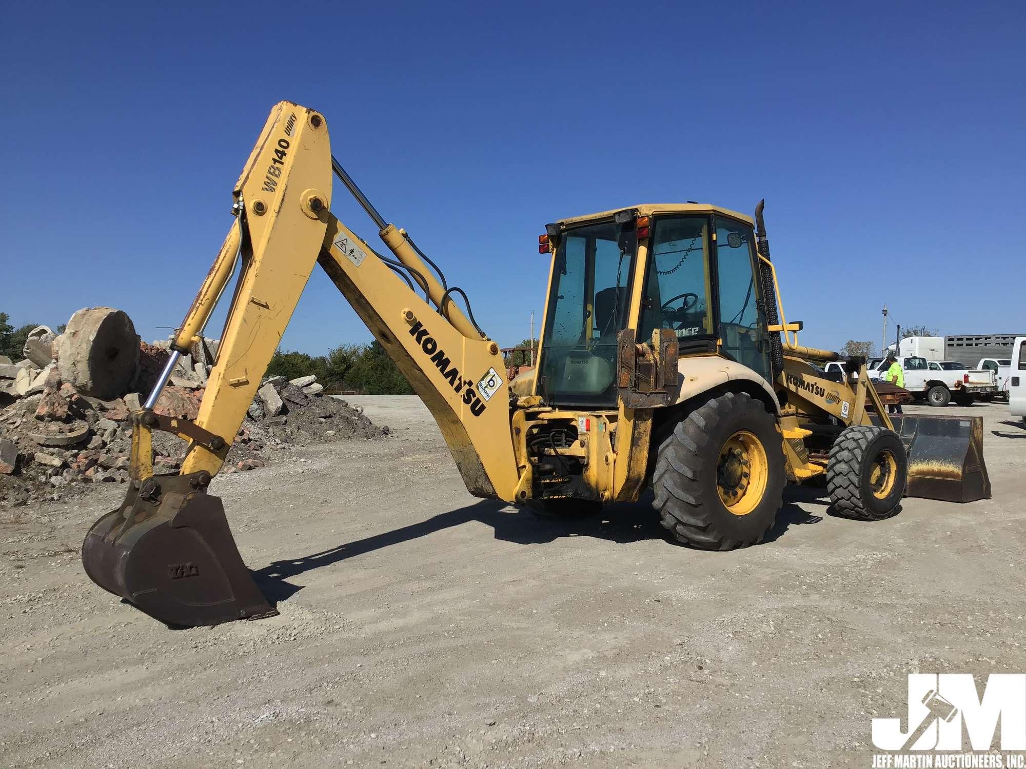 1999 KOMATSU WB140 UTILITY 4X4 LOADER BACKHOE SN: FK1 140F10279