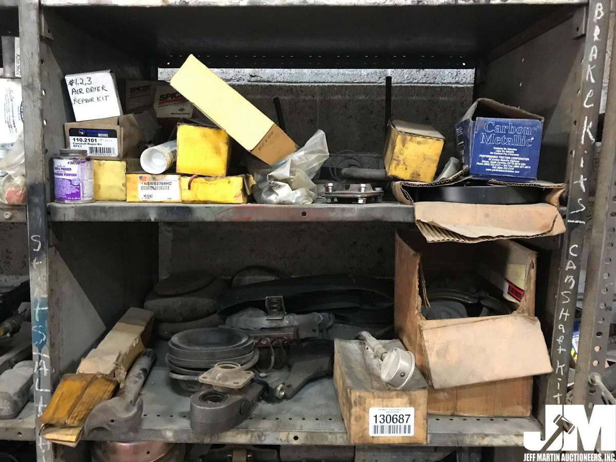 MISC TRUCK BRAKE PARTS AND SUSPENSION PARTS, ***SHELVING NOT INCLUDED***