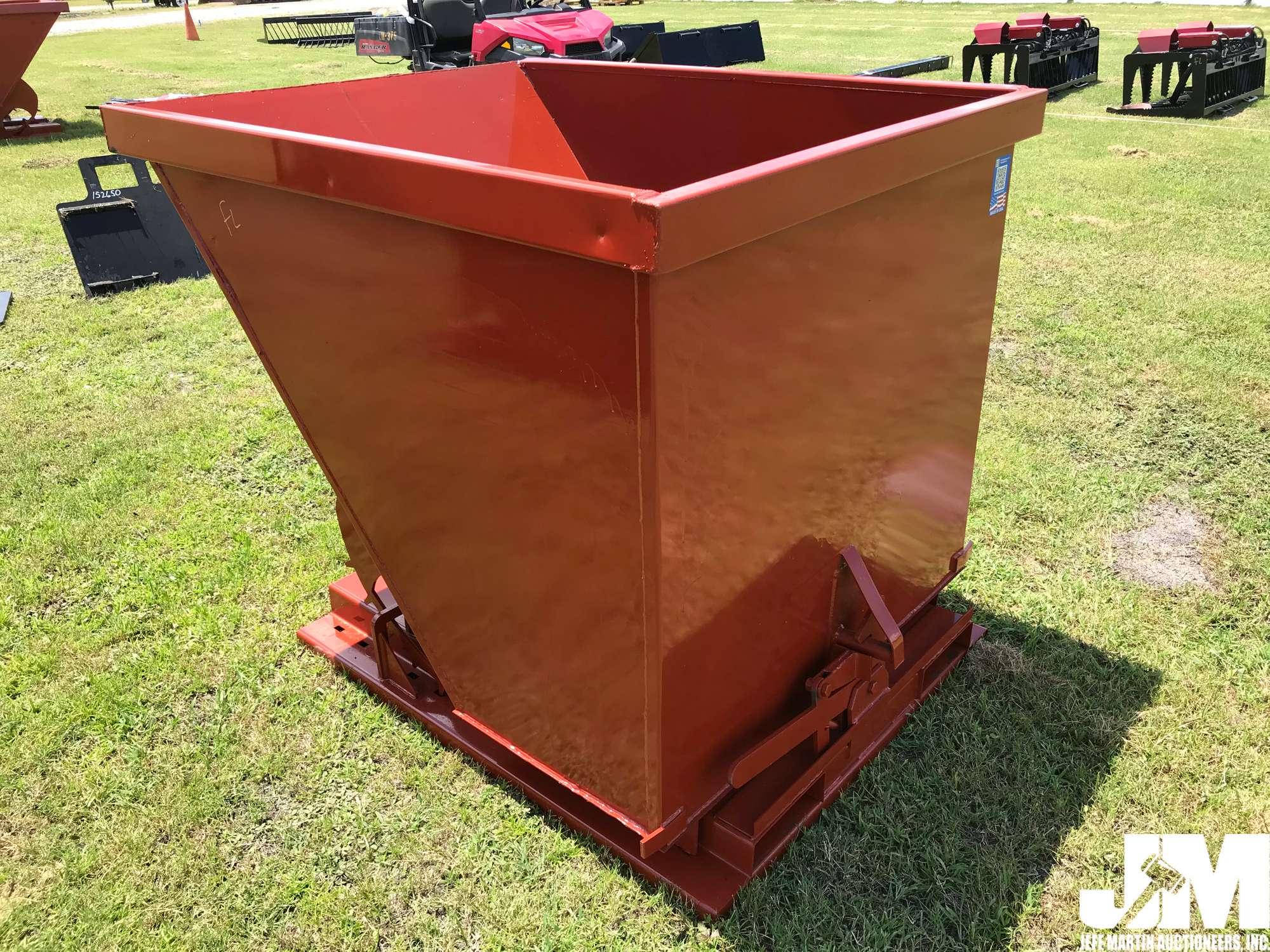 UNUSED STANDARD DUTY 2 CY CAPACITY DUMPING HOPPER KC96288