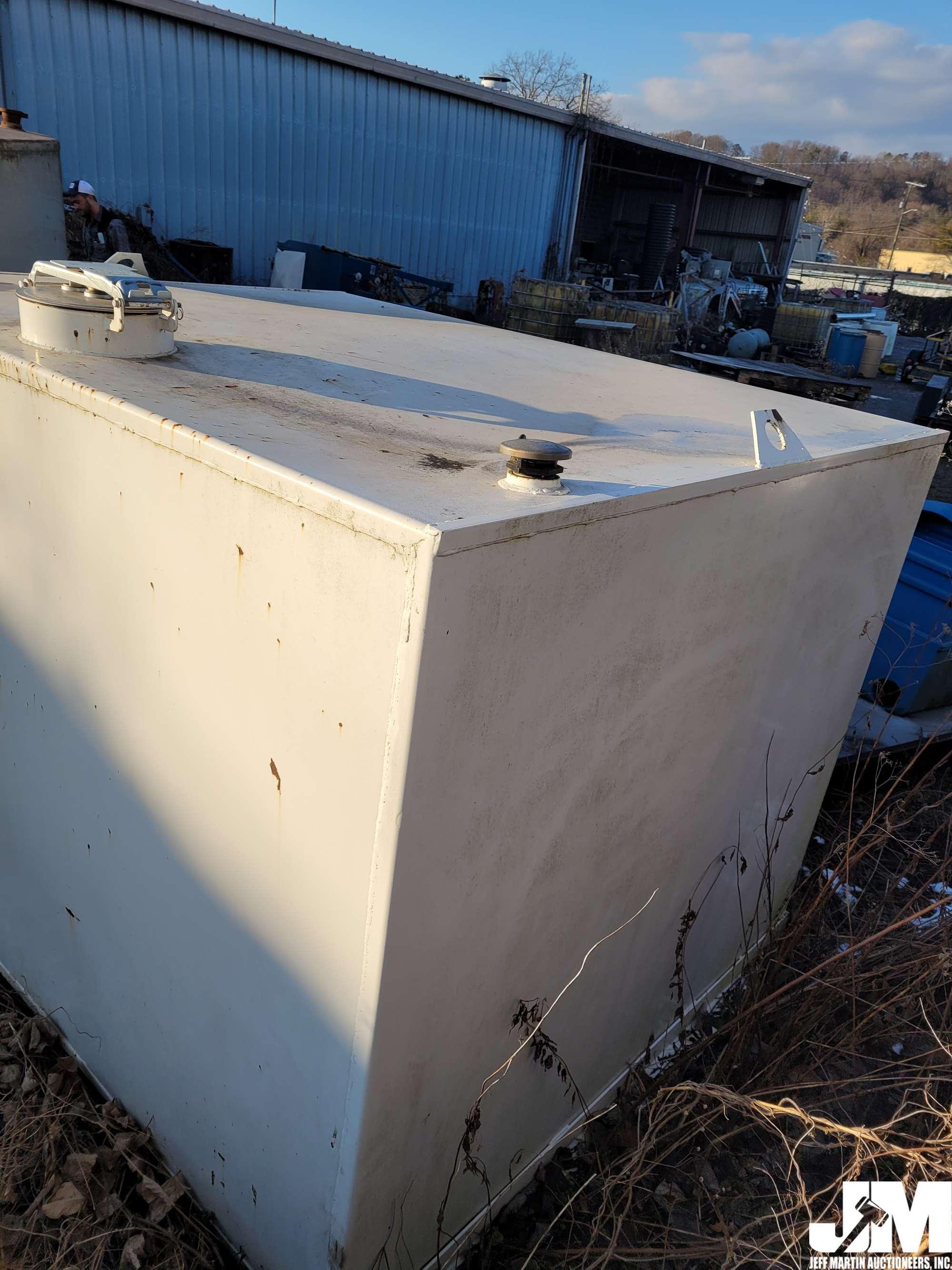 APPROX 1500 GAL STEEL TANK W/ SINGLE WALL, 6" BETTS