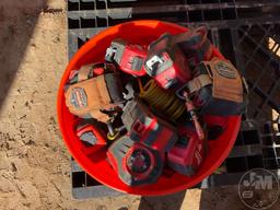 BUCKET OF TAPE MEASURES