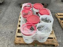 (8) FIVE GALLON BUCKETS OF UNUSED 6”...... STAINLESS STEEL BOLTS