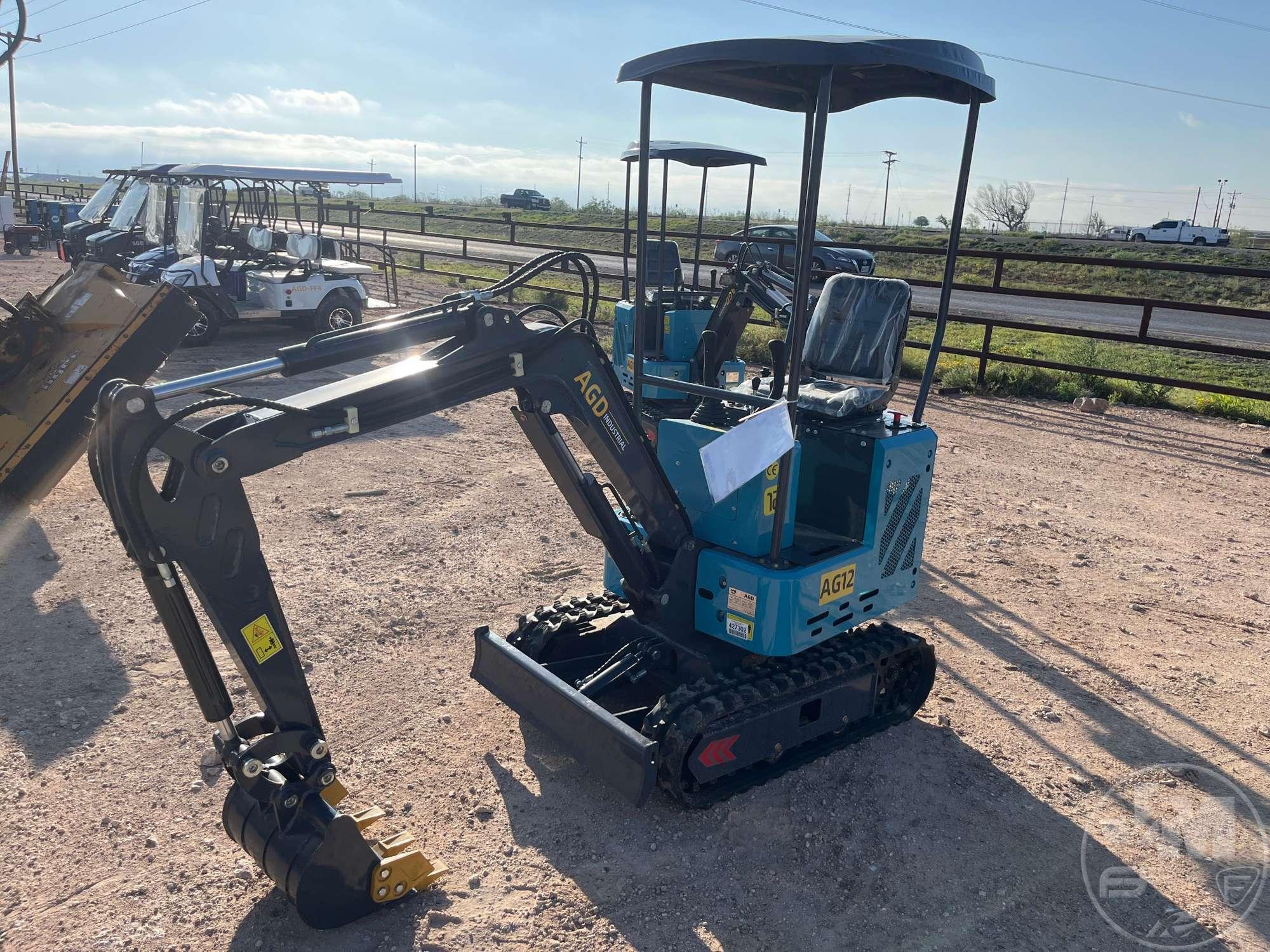 UNUSED 2024 AGD AG12 MINI EXCAVATOR SN: AGD202403111122