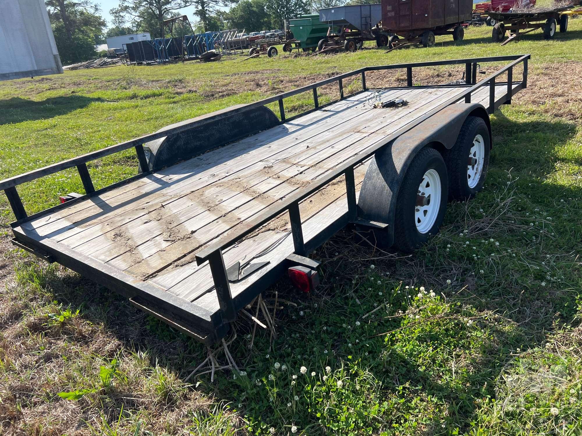 2011 DAVID BREWER IMPLEMENT INC. UTILITY TRAILER 7'X16' VIN: 4EDUS62XBTC000197