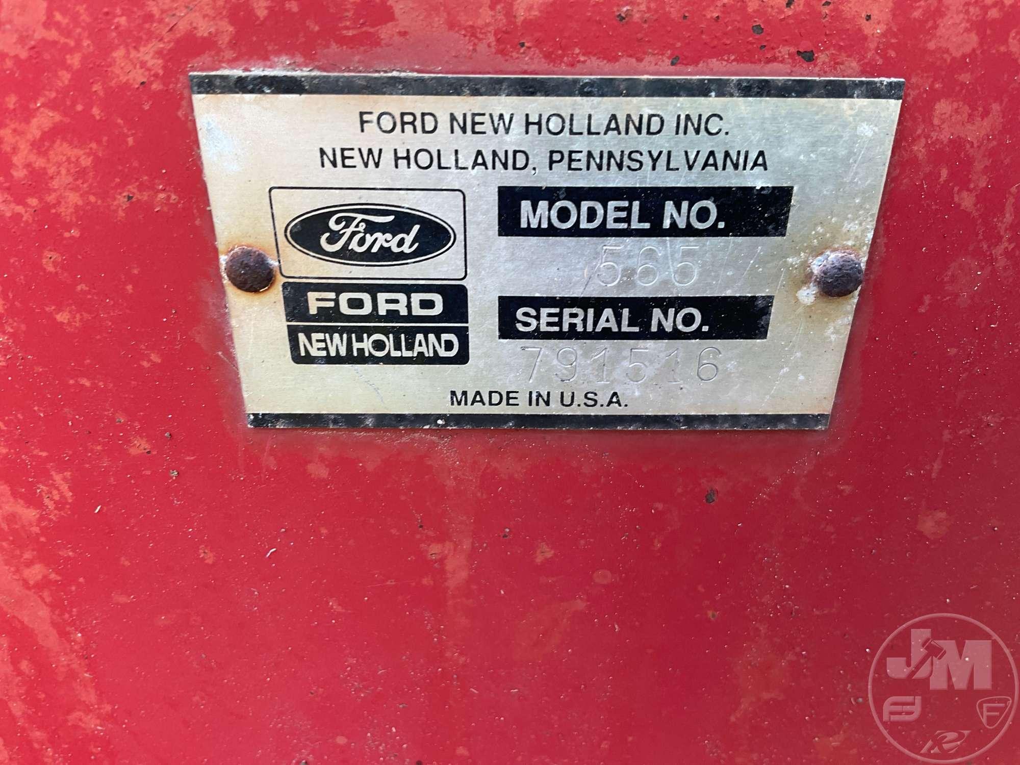 NEW HOLLAND  SQUARE BALER 565 SN: 791516